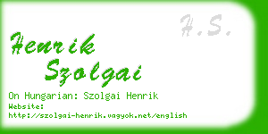 henrik szolgai business card